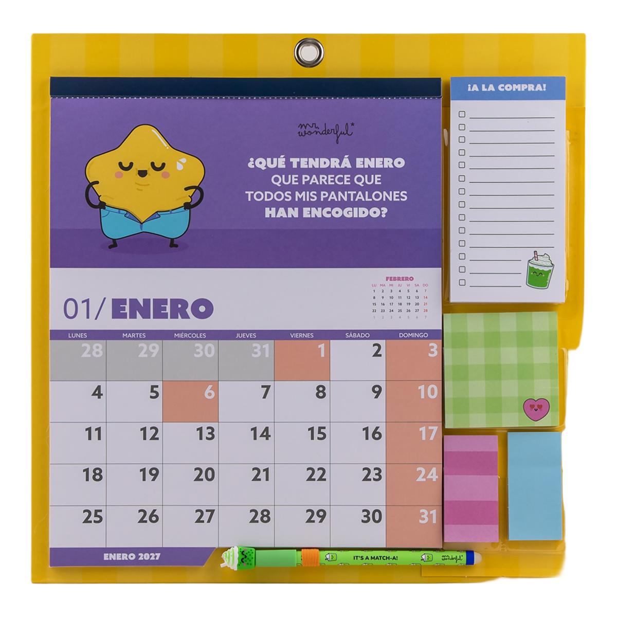 Imagen 2 de Calendario pared magnetico Mr Wonderful Que todo lo bueno se haga viral
