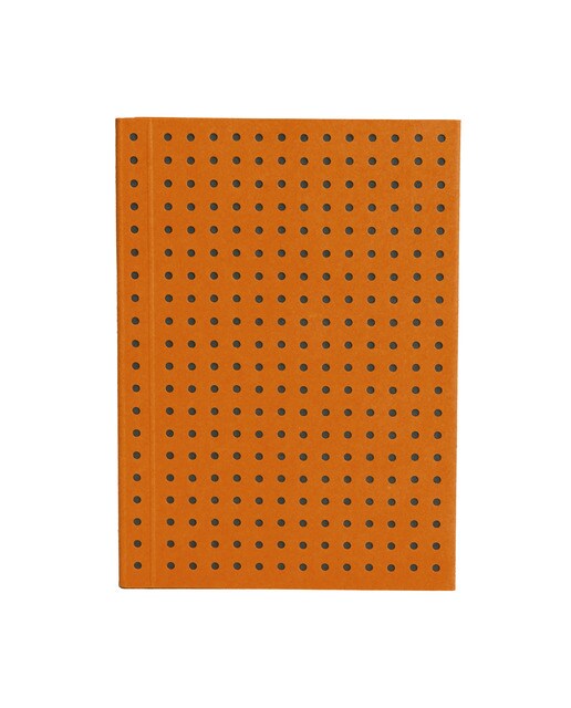 Bloco de linhas A7 Círculo laranja sobre cinzento 1