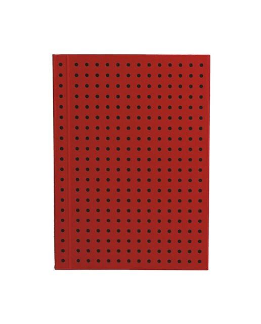 Bloco liso A7 Círculo vermelho sobre preto 1