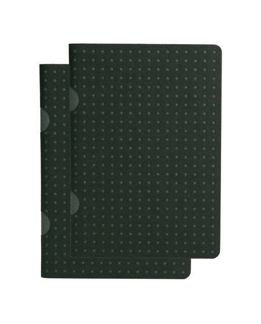 Pack de 2 blocos de linhas B7 Cahier Círculo preto sobre cinzento Cinzento-1