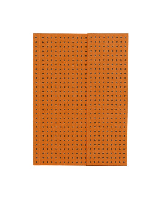 Bloco liso A6 Círculo laranja sobre cinzento 1