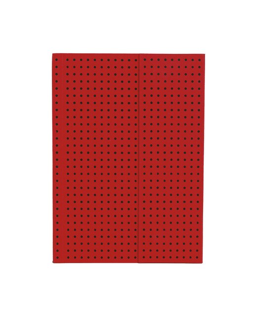 Bloco de linhas A6 Círculo vermelho sobre preto 1