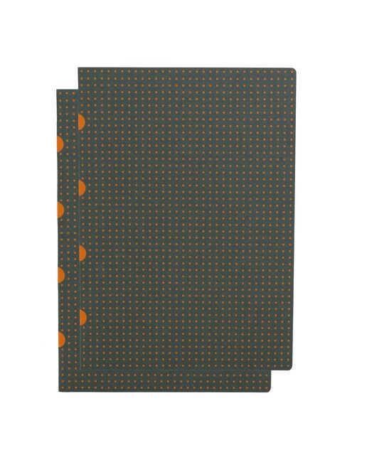 Bloco Cahier Cir A4 Liso cinzento e laranja Cinzento / Laranja-1