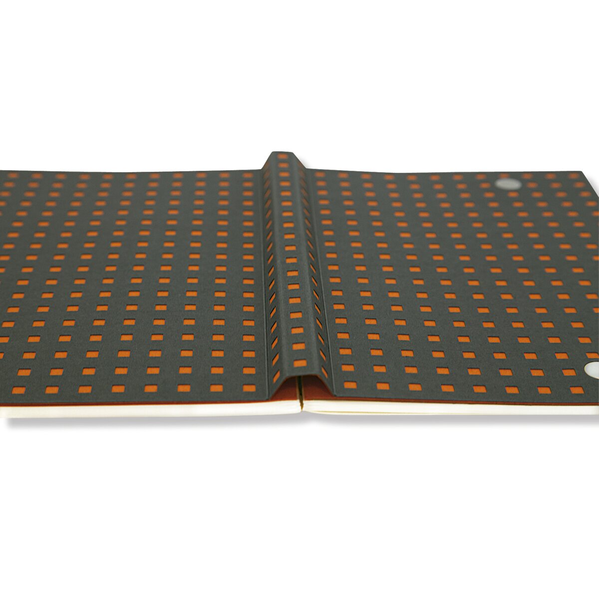 Bloco Quadrados B5 de Linhas Paper-Oh cinzento e laranja Cinzento / Laranja-4