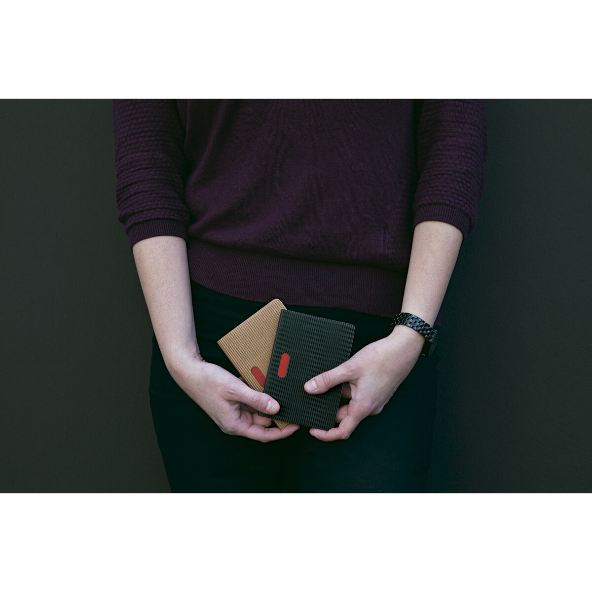 Pack de 2 Blocos Cahier Ondulados B7 Lisos Paper-Oh Ocre Ocre-4