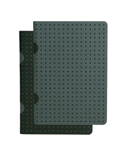 Pack de 2 Blocos Cahier Círculos B7 Quadriculados Paper-Oh Preto e Cinzento/Cinzento e Preto Preto / Cinzento-1