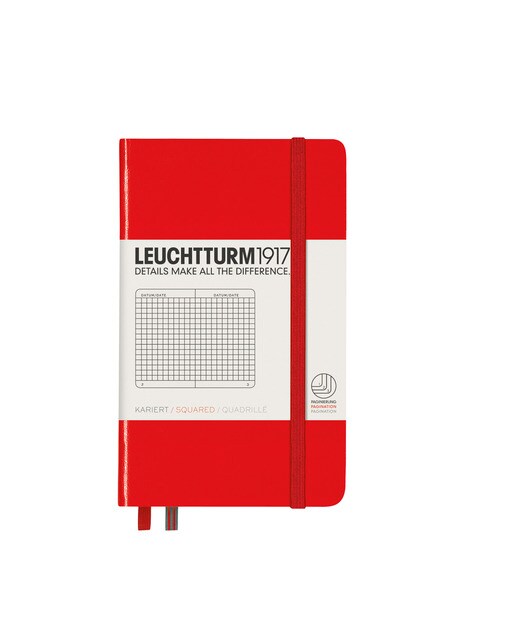 Imagem 0 de Caderno de notas A6 Capa dura Quadriculado 5 x 5 mm Leuchtturm1917 vermelho