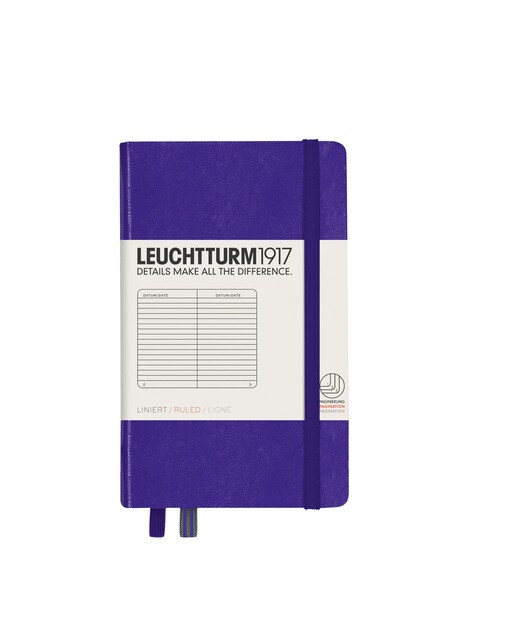Caderno de notas A6 Capa dura de Linhas Horizontal Leuchtturm1917 violeta Violeta-1