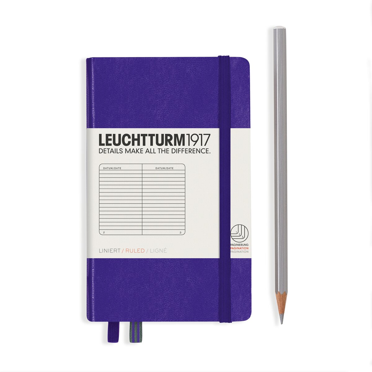 Caderno de notas A6 Capa dura de Linhas Horizontal Leuchtturm1917 violeta Violeta-2