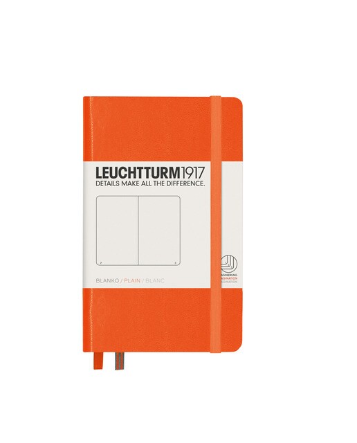 Caderno de notas A6 Capa dura Liso Leuchtturm1917 laranja Laranja-1