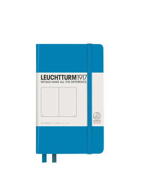 Caderno de notas A6 Capa dura Liso Leuchtturm1917 azul Azul-1