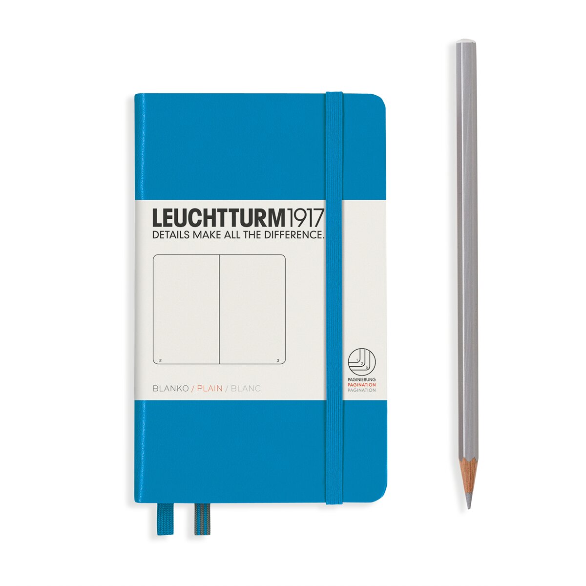 Caderno de notas A6 Capa dura Liso Leuchtturm1917 azul Azul-2