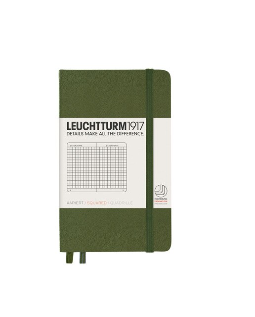 Imagem 0 de Caderno de notas A6 Capa dura Quadriculado 5 x 5 mm Leuchtturm1917 Army