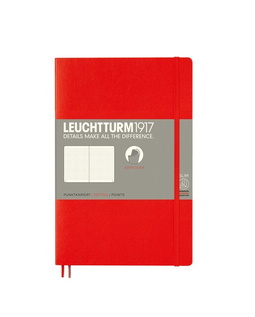 Caderno de notas B6 Capa mole Pontilhado Leuchtturm1917 vermelho Vermelho-1