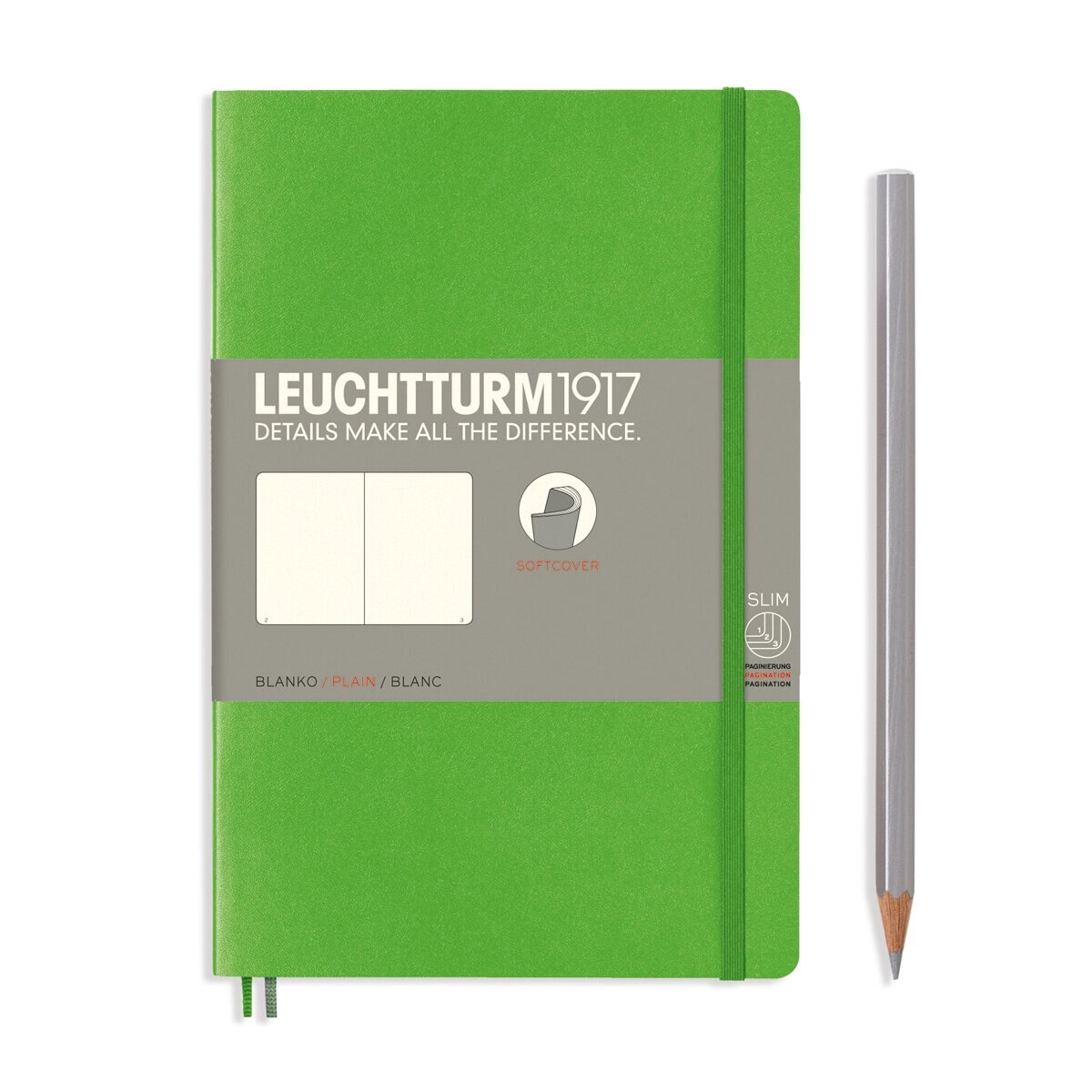 Caderno de notas B6 Capa mole Liso Leuchtturm1917 verde fresco Verde-2