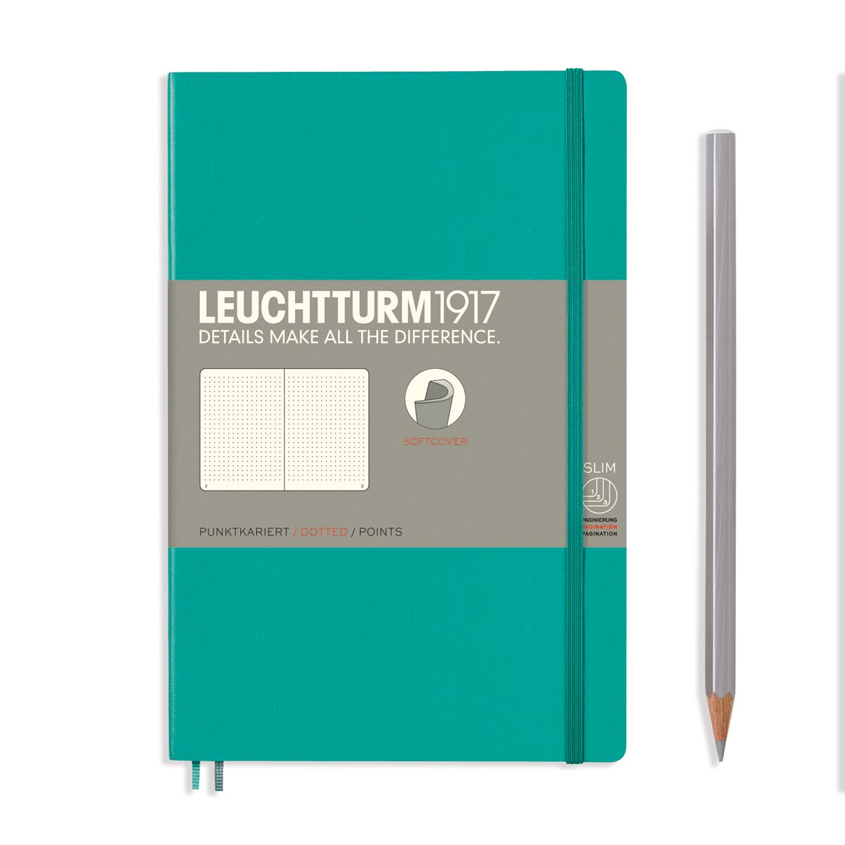 Caderno de notas B6 Capa mole Pontilhado Leuchtturm1917 esmeralda Esmeralda-2