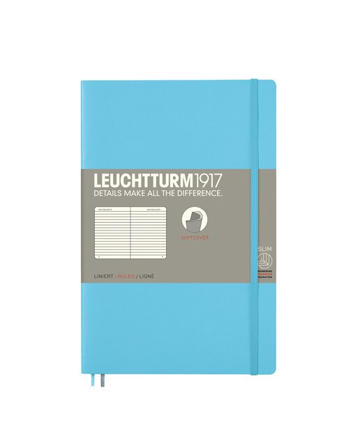 Imagem 0 de Caderno de notas B6 Capa mole de Linhas Horizontal Leuchtturm1917 azul gelo