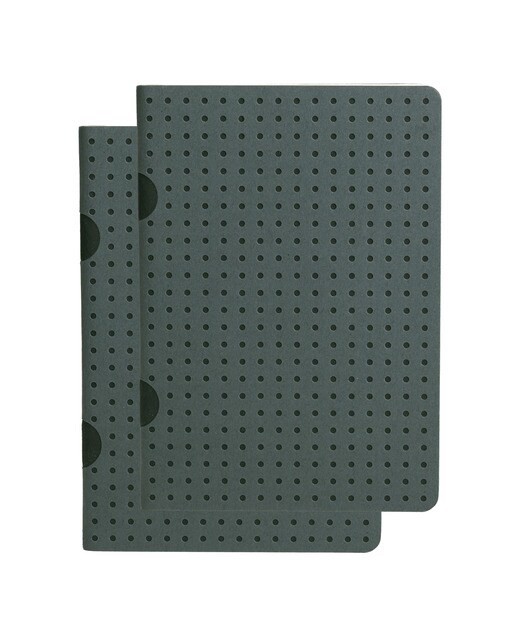 Pack de 2 blocos de linhas B7 Cahier Círculo cinzentos e pretos Cinzento / Preto-1