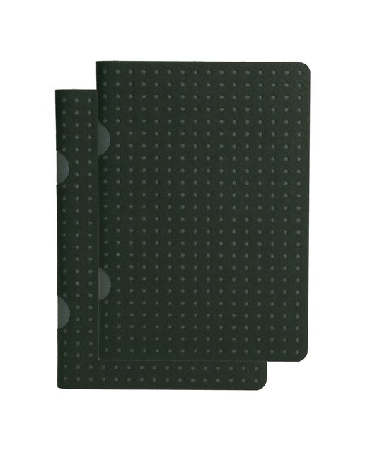 Pack de 2 blocos lisos B7 Cahier Círculo pretos e cinzentos Preto / Cinzento-1