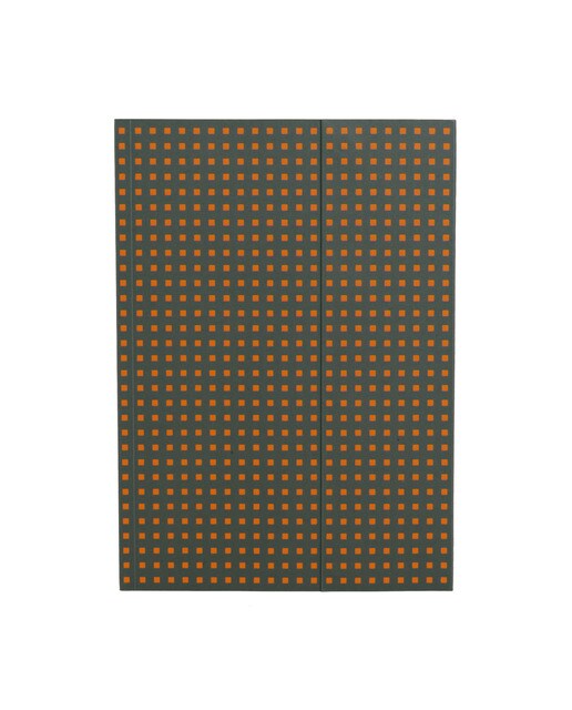 Bloco de linhas A4 Quadrado cinzento e laranja Cinzento / Laranja-1