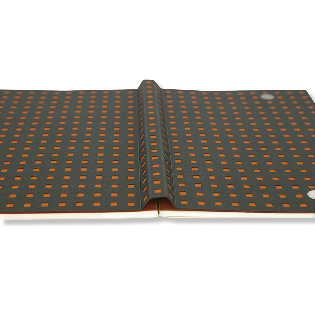 Bloco de linhas A4 Quadrado cinzento e laranja Cinzento / Laranja-4