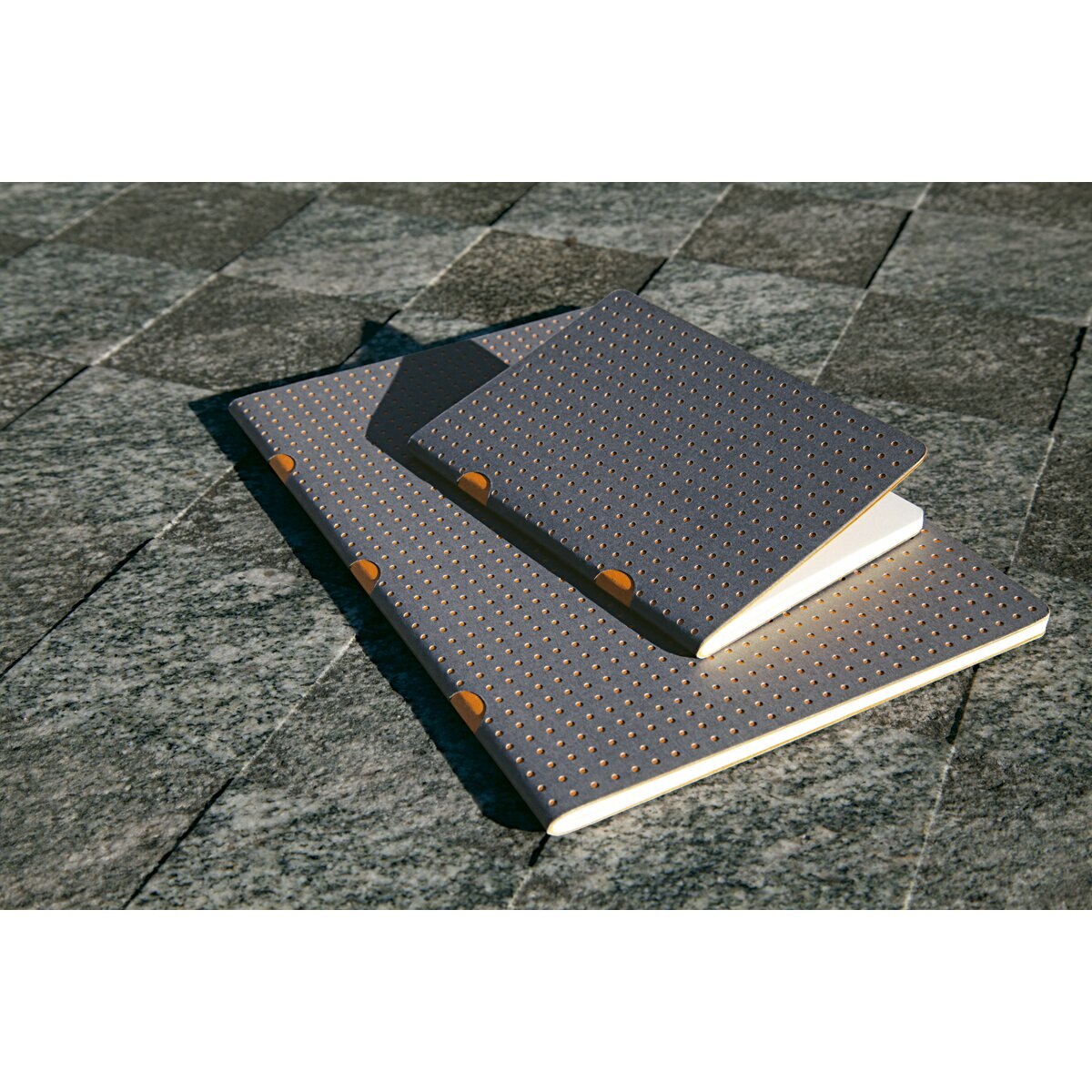 Pack de 2 blocos de linhas B7 Cahier Círculo cinzento sobre laranja Cinzento / Laranja-3