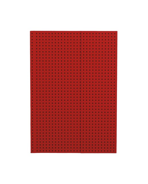 Bloco liso A5 Círculo vermelho sobre preto Vermelho / Preto-1