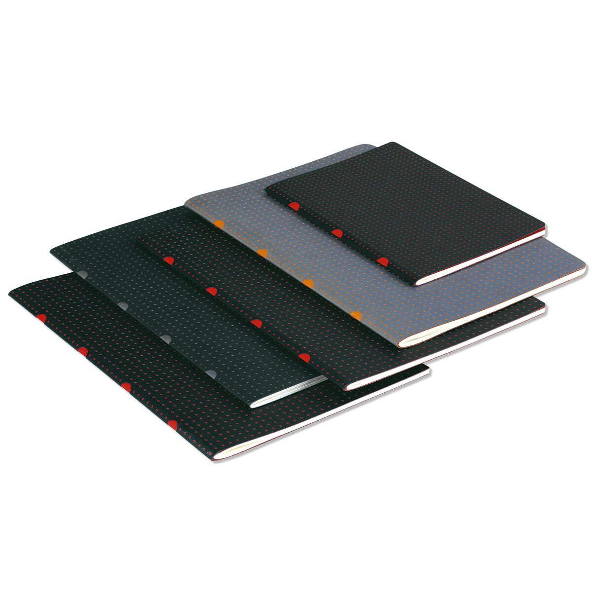 Pack de 2 blocos de papel milimétrico B7 Cahier Círculo preto sobre cinzento Preto / Cinzento-2