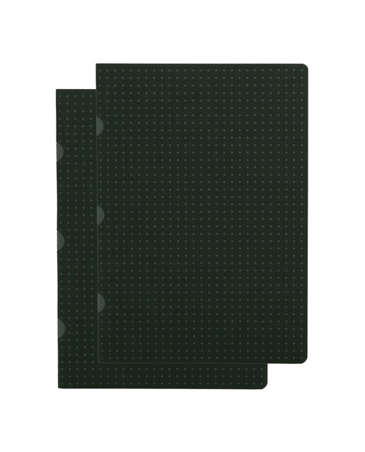 Pack de 2 blocos lisos A5 Cahier Círculo preto sobre cinzento Preto / Cinzento-1