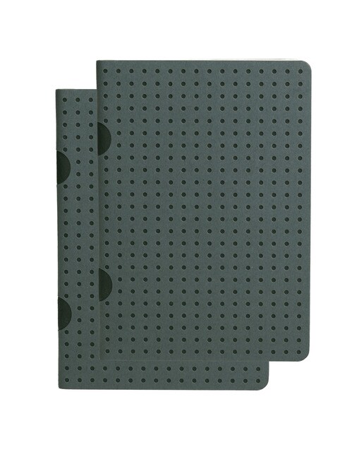 Pack de 2 blocos de papel milimétrico B7 Cahier Círculo cinzento sobre preto Preto-1