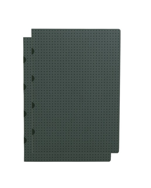 Pack de 2 blocos de papel milimétrico A4 Cahier Círculo cinzento sobre preto Preto-1