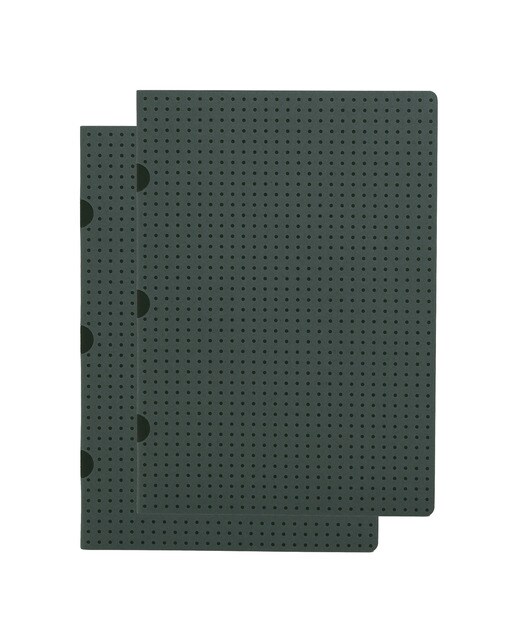 Pack de 2 blocos lisos A5 Cahier Círculo cinzento sobre preto Cinzento / Preto-1