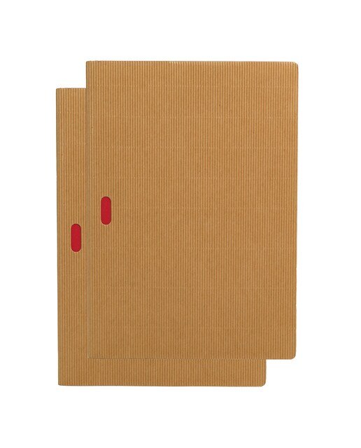 Pack de 2 blocos de linhas A4 Cahier Ondulado cru Castanho-1