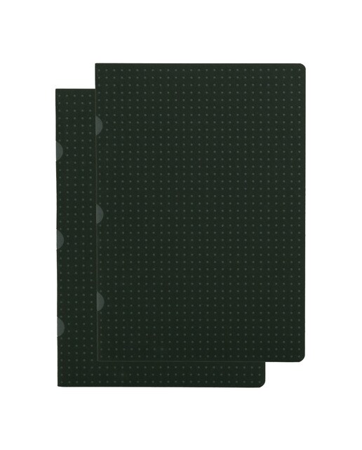 Pack de 2 blocos lisos A5 Cahier Círculo preto sobre cinzento Preto-1