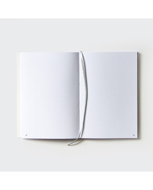 Caderno Basic Book A5 Folhas pontilhadas branco Branco-3