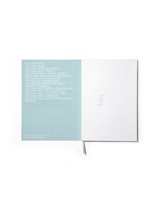 Caderno Bullet "Calm" A5 Folhas pontilhadas azul Azul-2