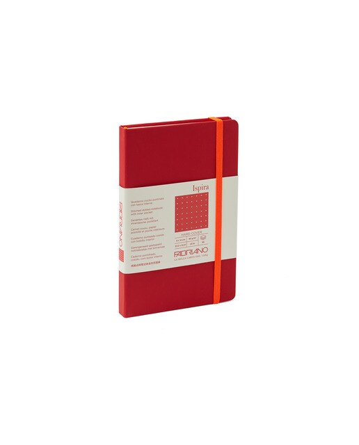 Caderno Ispira Hard 9x14 Pontilhado - Vermelho Vermelho-1