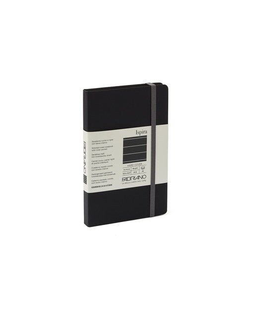 Caderno Ispira Hard 9x14 Linhas - Preto Preto-1