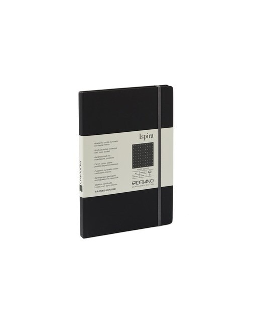 Caderno Ispira Hard A5 Pontilhado - Preto Preto-1