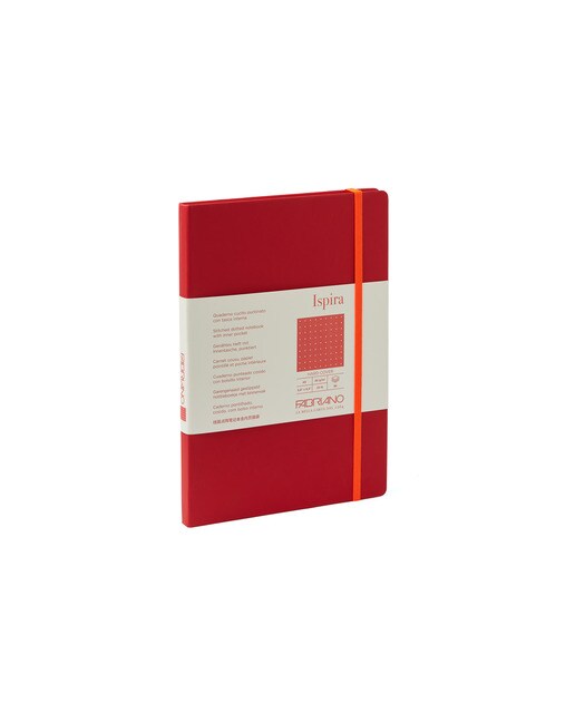 Caderno Ispira Hard A5 Pontilhado - Vermelho Vermelho-1