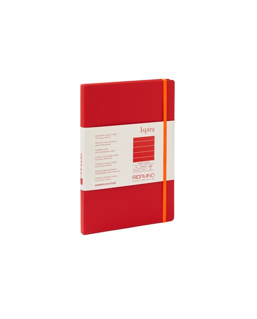 Caderno Ispira Hard A5 Linhas - Vermelho Vermelho-1