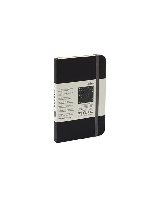 Caderno Ispira Soft 9x14 Pontilhado - Preto Preto-1