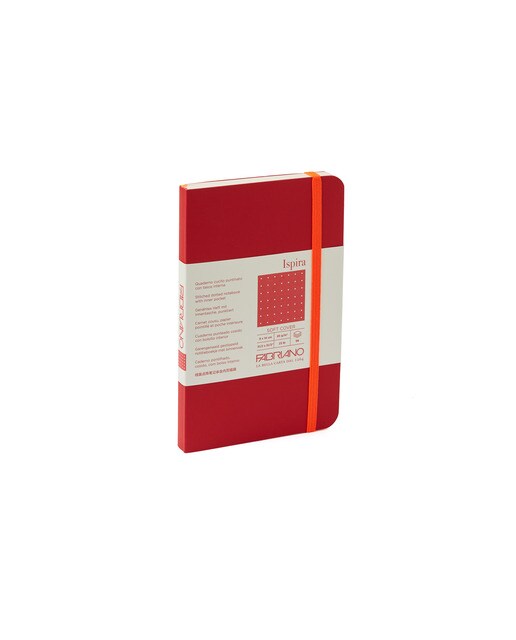 Caderno Ispira Soft 9x14 Pontilhado - Vermelho Vermelho-1