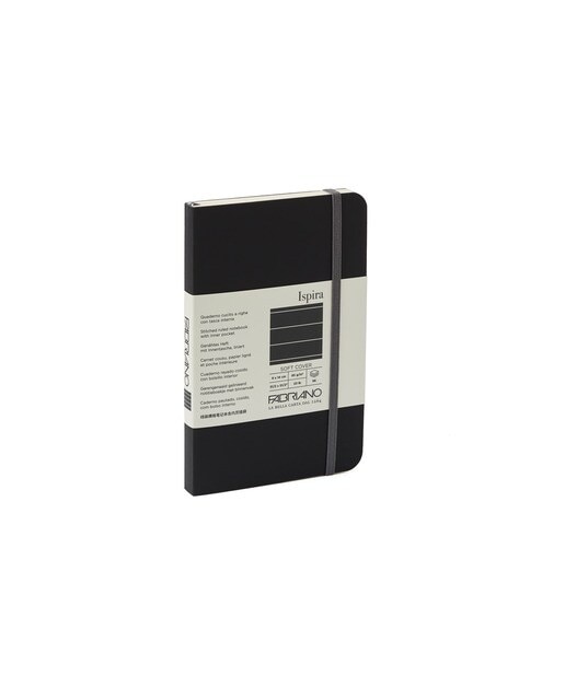 Caderno Ispira Soft 9x14 Linhas - Preto Preto-1