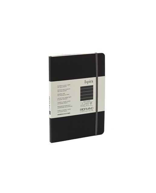 Caderno Ispira Soft A5 Linhas - Preto Preto-1