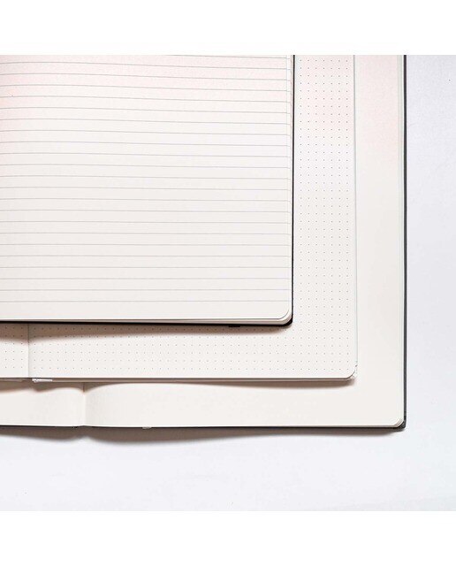 Caderno Grande A4 de Capa Dura e Papel Marfim de Linhas - Branco Branco-2