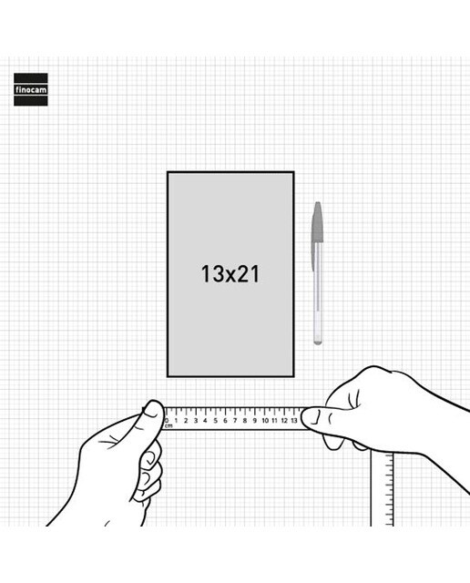 Caderno capa dura 96 folhas 80g m2 Class 130x210 mm liso Finocam preto Preto-3