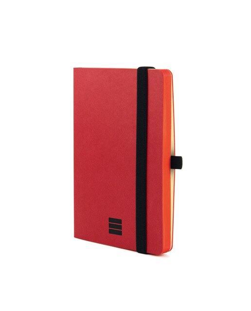 Caderno capa mole 72 folhas 80 g m2 Modern 100x150 mm liso Finocam vermelho Vermelho-1