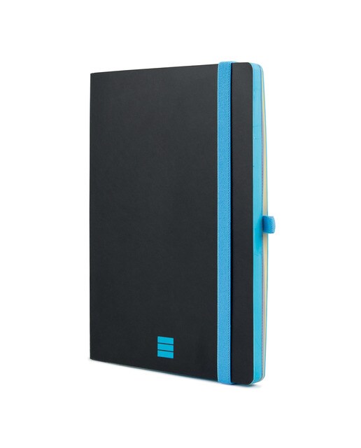 Caderno capa mole 72 folhas 80 g m2 Modern A5-148x210 mm liso Finocam preto Preto-1