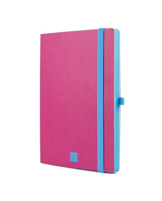 Caderno capa mole 72 folhas 80 g m2 Modern A5-148x210 mm liso Finocam rosa Rosa-1